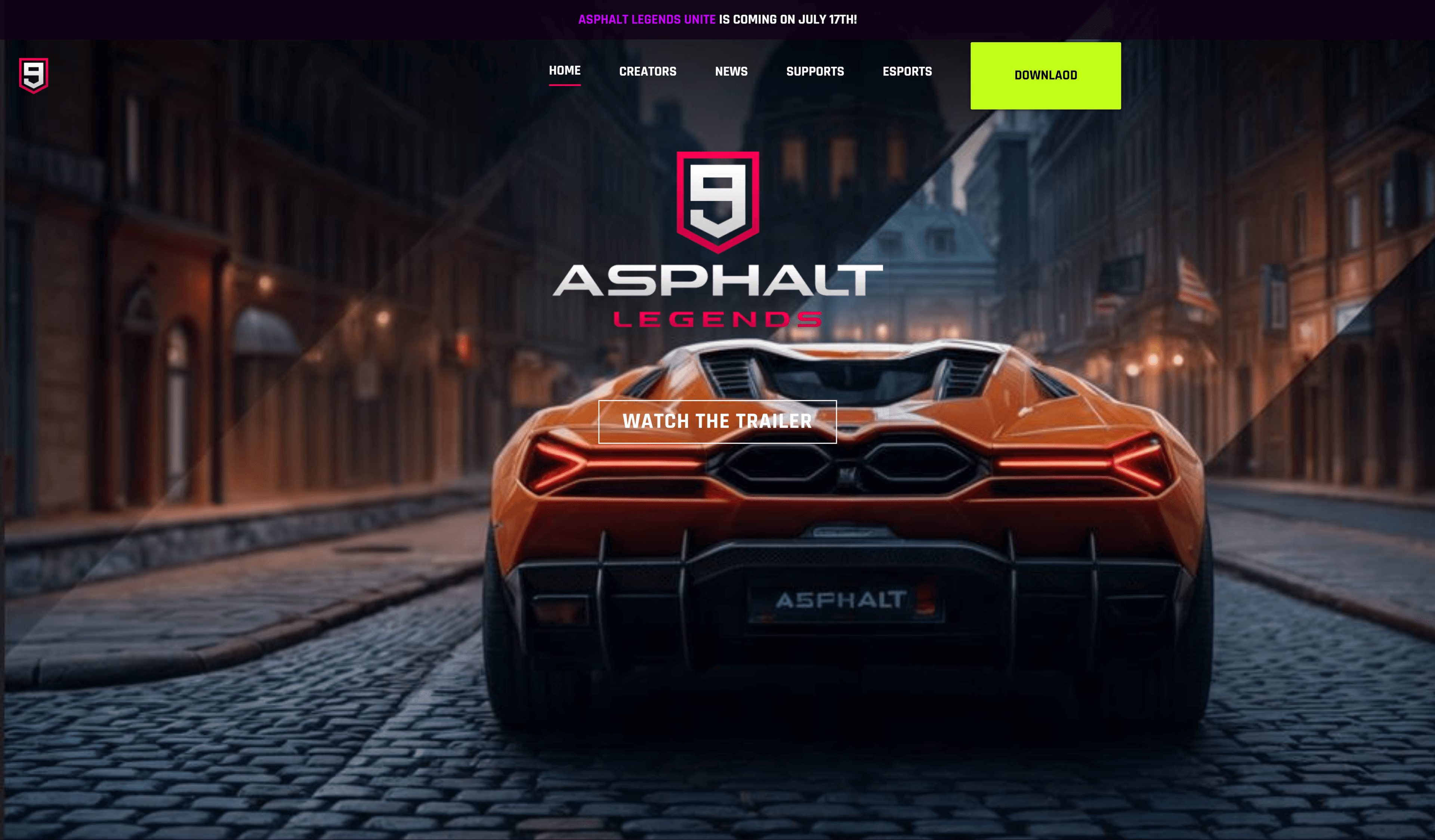 Asphalt Lengends - Webpage Clone