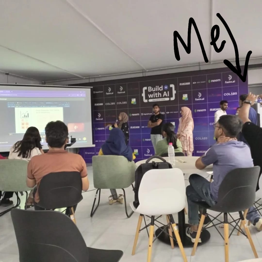 Team presenting Hunar Bazaar at Build with AI